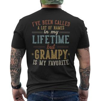 Grampy Is My Favorite Name Father's Day Grampy Men's T-shirt Back Print - Seseable