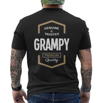 Grampy Grandpa Genuine Trusted Grampy Quality Mens Back Print T-shirt - Thegiftio