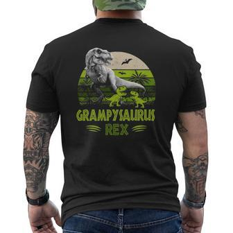 Grampysaurus Rexrex Dinosaur Cute Father's Day Mens Back Print T-shirt | Mazezy
