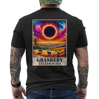 Granbury Texas Total Solar Eclipse 2024 Totatily Vintage Men's T-shirt Back Print | Mazezy