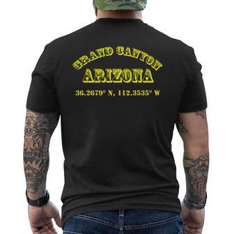 Grand Canyon Arizona Koordinaten T-Shirt mit Rückendruck - Seseable