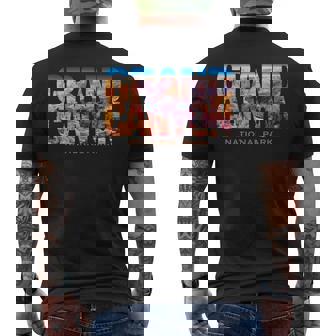 Grand Canyon National Park Photo Text Hiking Souvenir Men's T-shirt Back Print | Seseable UK