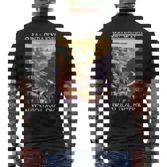 Grand Canyon National Park Vintage Hiking Camping Vacation Men's T-shirt Back Print - Seseable
