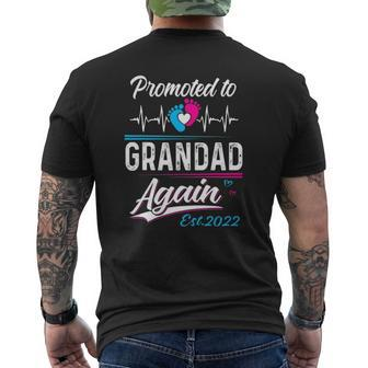 Grandad Promoted To Grandad Again Est 2022 For Men Man Mens Back Print T-shirt | Mazezy