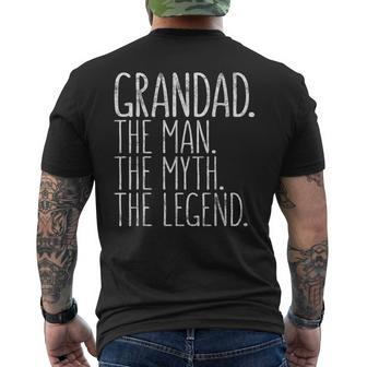 Grandad The Man The Myth The Legend Father's Day Men's T-shirt Back Print - Monsterry DE