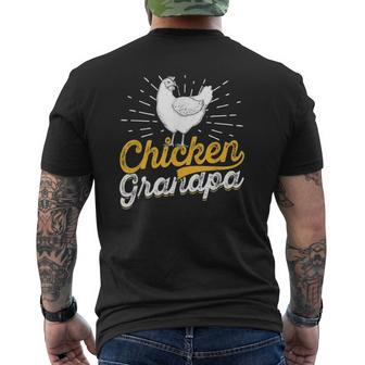 Granddad Chicken Grandpa Poultry Farm Grandfather Mens Back Print T-shirt | Mazezy UK
