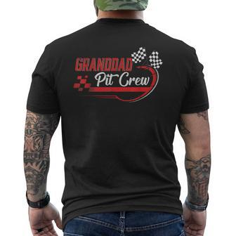 Granddad Pit Crew Race Car Birthday Party Racing Men's T-shirt Back Print - Monsterry UK