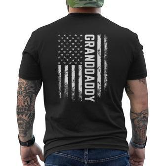 Granddaddy America Flag For Men Father's Day Mens Back Print T-shirt | Mazezy