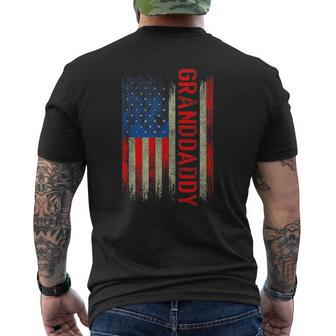 Granddaddy American Flag For Men Father's Day Mens Back Print T-shirt | Mazezy