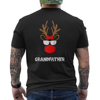 Grandfather Reindeer Christmas Family Matching Raglan Baseball Tee Mens Back Print T-shirt | Mazezy