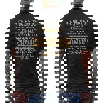 Grandfather From Grandchildren To Granddad Mischief Grandad Men's T-shirt Back Print - Thegiftio UK