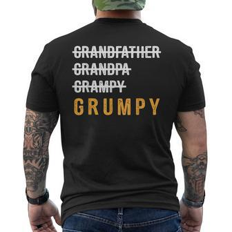 Grandfather Grandpa Grampy Grumpy Father's Day Men's T-shirt Back Print - Monsterry AU