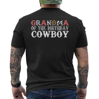 Grandma 1St Birthday Cowboy Western Rodeo Party Matching Men's T-shirt Back Print - Seseable