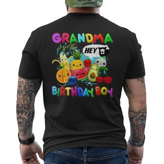 Grandma Of The Birthday Boy Family Fruit Birthday Party Men's T-shirt Back Print - Seseable