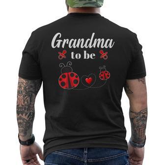 Grandma To Be Ladybug Baby Shower Cute Men's T-shirt Back Print - Monsterry CA