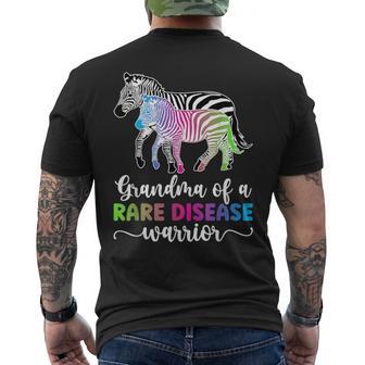 Grandma Of A Rare Disease Warrior Rare Disease Awareness Men's T-shirt Back Print - Monsterry CA