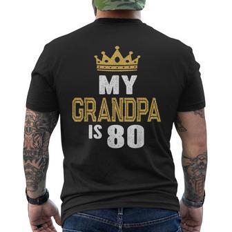 My Grandpa Is 80 Years Old Gramps 80Th Birthday Idea For Him Men's T-shirt Back Print - Monsterry