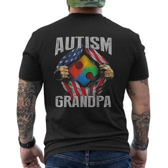 Grandpa American Flag Mens Back Print T-shirt | Mazezy