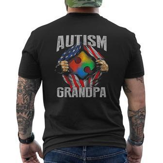 Grandpa American Flag Mens Back Print T-shirt | Mazezy UK
