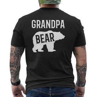 Grandpa Bear For Grandfather Mens Back Print T-shirt | Mazezy