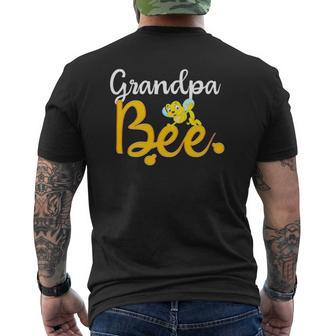Grandpa Bee Matching Family First Bee Day Outfits Mens Back Print T-shirt | Mazezy