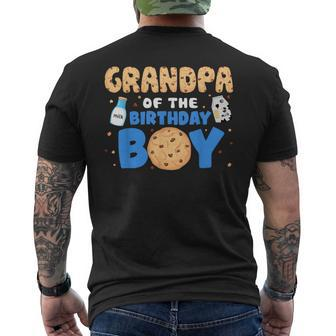 Grandpa Of The Birthday Boy Milk And Cookies 1St Birthday Men's T-shirt Back Print | Seseable CA