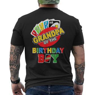 Grandpa Of The Birthday Boy Uno Daddy Papa 1St Bday Men's T-shirt Back Print - Thegiftio