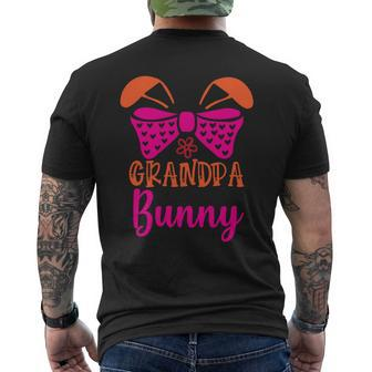 Grandpa Bunny Easter Mens Back Print T-shirt | Mazezy