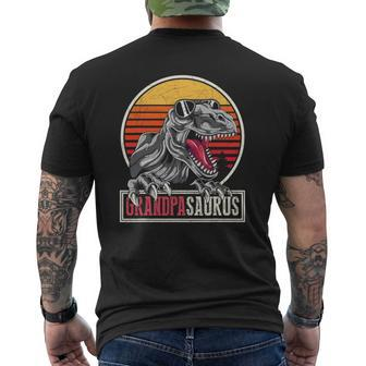 Grandpa Dinosaur Fathers Day Idea Grandpasaurusrex Mens Back Print T-shirt | Mazezy AU