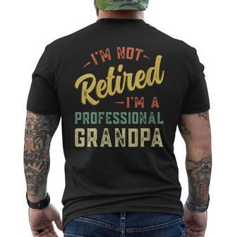 Grandpa For Fathers Day Retired Grandpa Retirement Men's T-shirt Back Print - Thegiftio UK