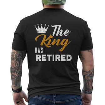Grandpa King Retired Mens Back Print T-shirt | Mazezy CA