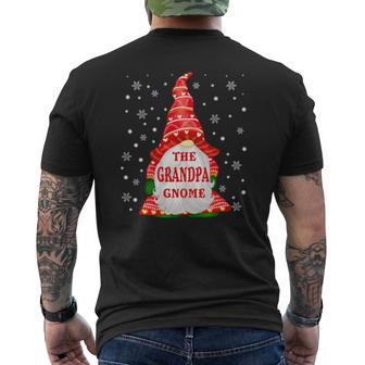 The Grandpa Gnome Christmas Matching Family Xmas Holiday Mens Back Print T-shirt | Mazezy