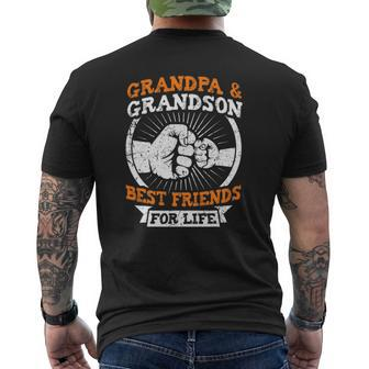 Grandpa And Grandson Best Friends For Life Grandfather Mens Back Print T-shirt | Mazezy