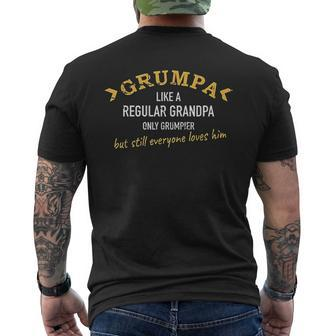 Grandpa Grumpa Mens Back Print T-shirt | Mazezy