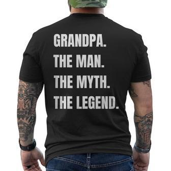 Grandpa The Man The Myth The Legend Men Men's T-shirt Back Print - Monsterry AU