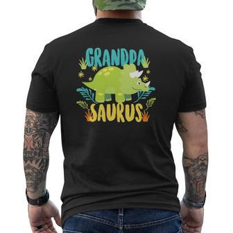 Grandpa Saurus Dinosaur Kids Grandpa Dinosaur Mens Back Print T-shirt | Mazezy