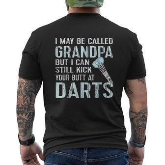 Grandpa Team League Darts Mens Back Print T-shirt | Mazezy DE