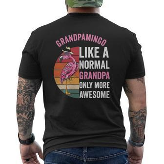 Grandpamingo Flamingo Grandpa Retro Flamingo Apparel For Men Mens Back Print T-shirt | Mazezy UK