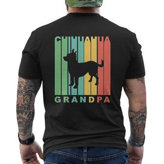 Grandparent Chihuahua Grandpa Mens Back Print T-shirt | Mazezy