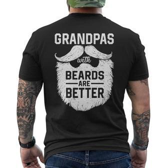 Grandpas With Beards Are Better Bearded Man For Grandpa Men's T-shirt Back Print - Monsterry