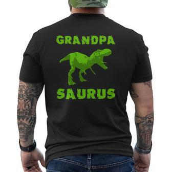 Grandpasaurus Grandpa Dinosaur Grandfather Father Day Mens Back Print T-shirt | Mazezy AU