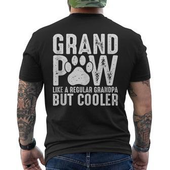 Grandpaw Dog Grandpa Dog Grand Paw Fathers Day Men's T-shirt Back Print - Thegiftio UK