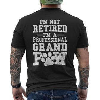 Grandpaw Dog Grandpa Grand Paw Grandfather Men's T-shirt Back Print - Thegiftio UK