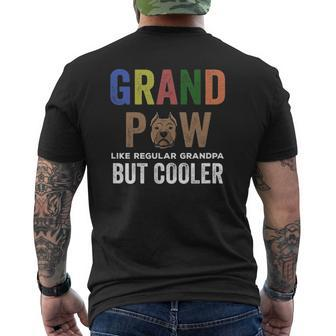 Grandpaw Like Regular Grandpa But Cooler Father Day Mens Back Print T-shirt | Mazezy