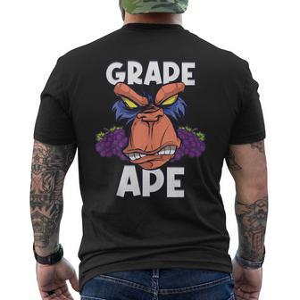 Grape Apes Grapes Men's T-shirt Back Print - Monsterry CA