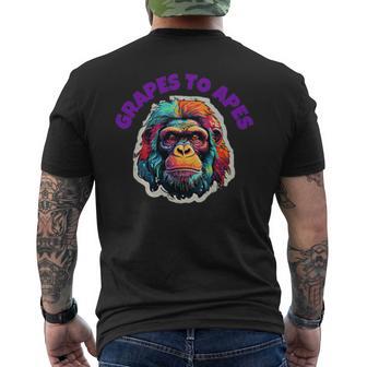 Grapes To Apes Men's T-shirt Back Print - Monsterry CA