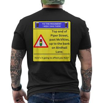 The Grapes Public House Temporary Traffic Lights Men's T-shirt Back Print - Thegiftio UK