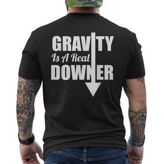 Gravity Is A Real Downer Gravity T Science Men's T-shirt Back Print - Monsterry CA
