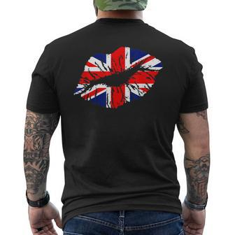 Great Britain England Lips For Brit Men's T-shirt Back Print - Monsterry CA
