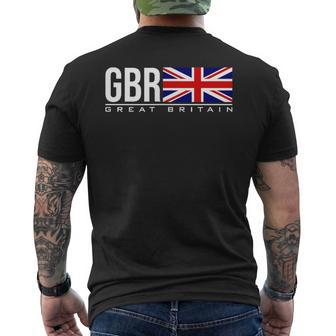 Great Britain Flag Union Jack British Athletic Team Sports Men's T-shirt Back Print - Thegiftio UK